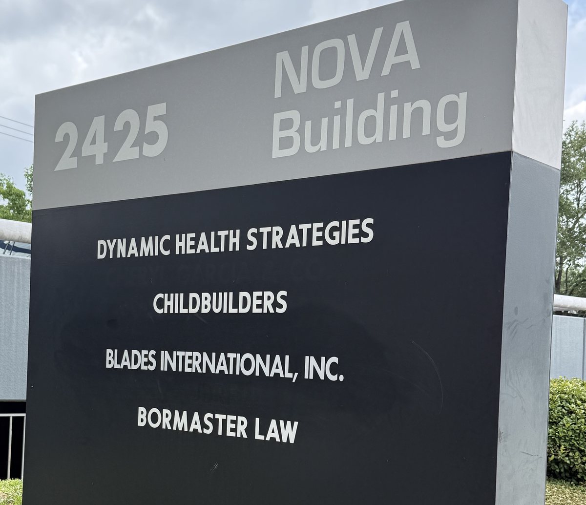 Blades International, Inc. on the 2425 NOVA Building sign